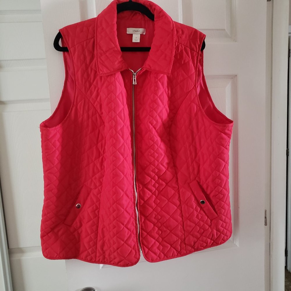 CJ Banks Red quilted vest
